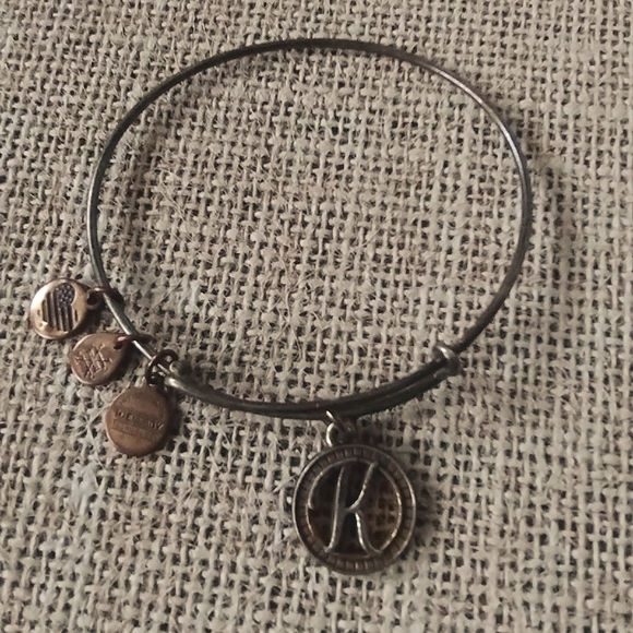 Alex and Ani "K"initial Charm Bangle Bracelet - Picture 5 of 8